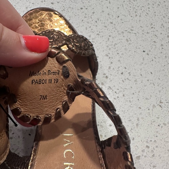 Jack Rogers Women's Metallic Brown Sandals - Picture 7 of 8